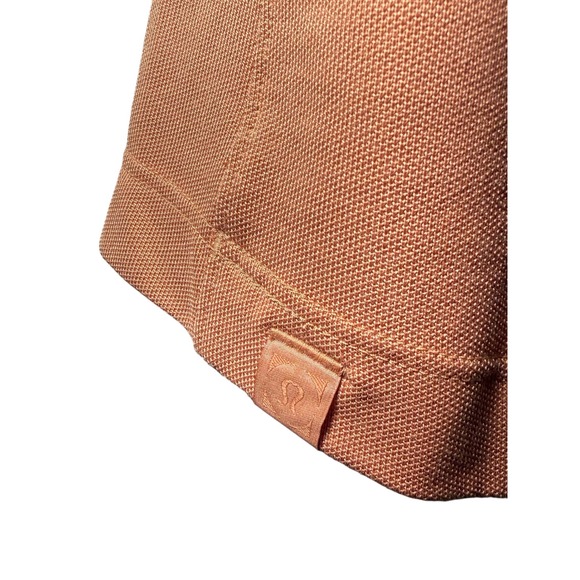 Lululemon Evolution Polo Shirt Mens Medium Orange Pima Cotton Blend Short Sleeve - Picture 7 of 9